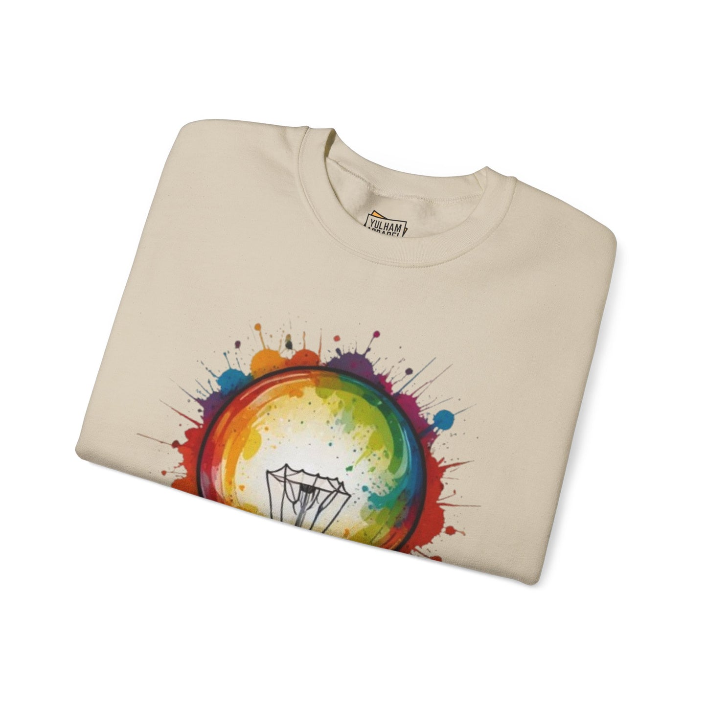 Colourful Lightbulb - Unisex Crewneck Sweatshirt