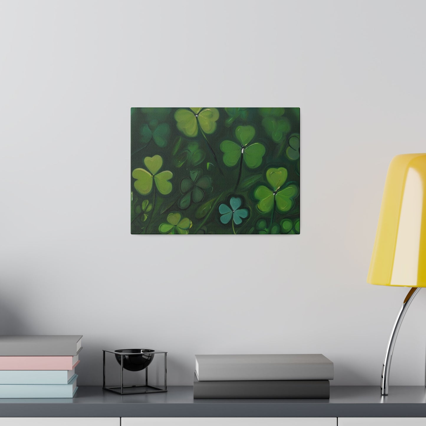 Green Clovers Canvas - Matte Canvas, Stretched, 0.75"