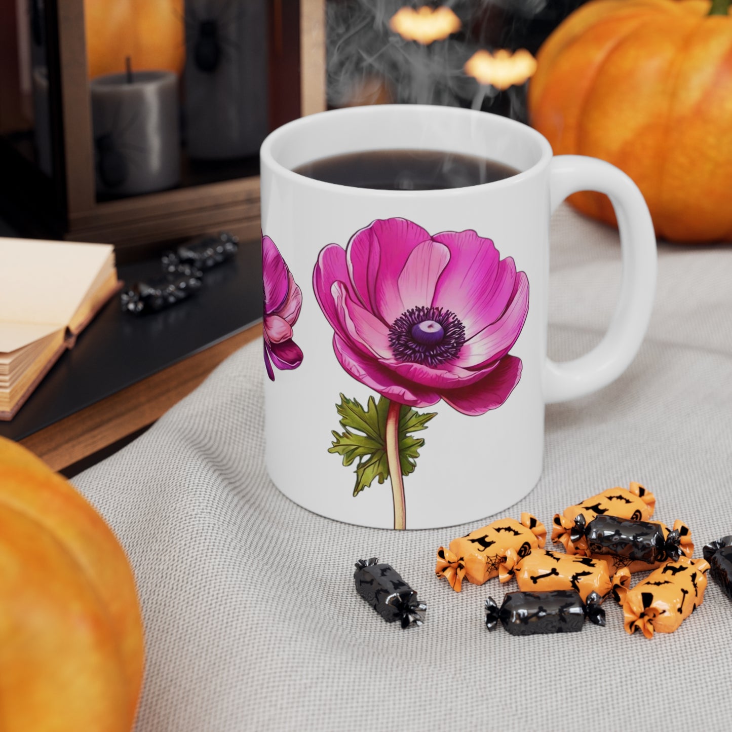 Anemone Flower Mug - Ceramic Coffee Mug 11oz