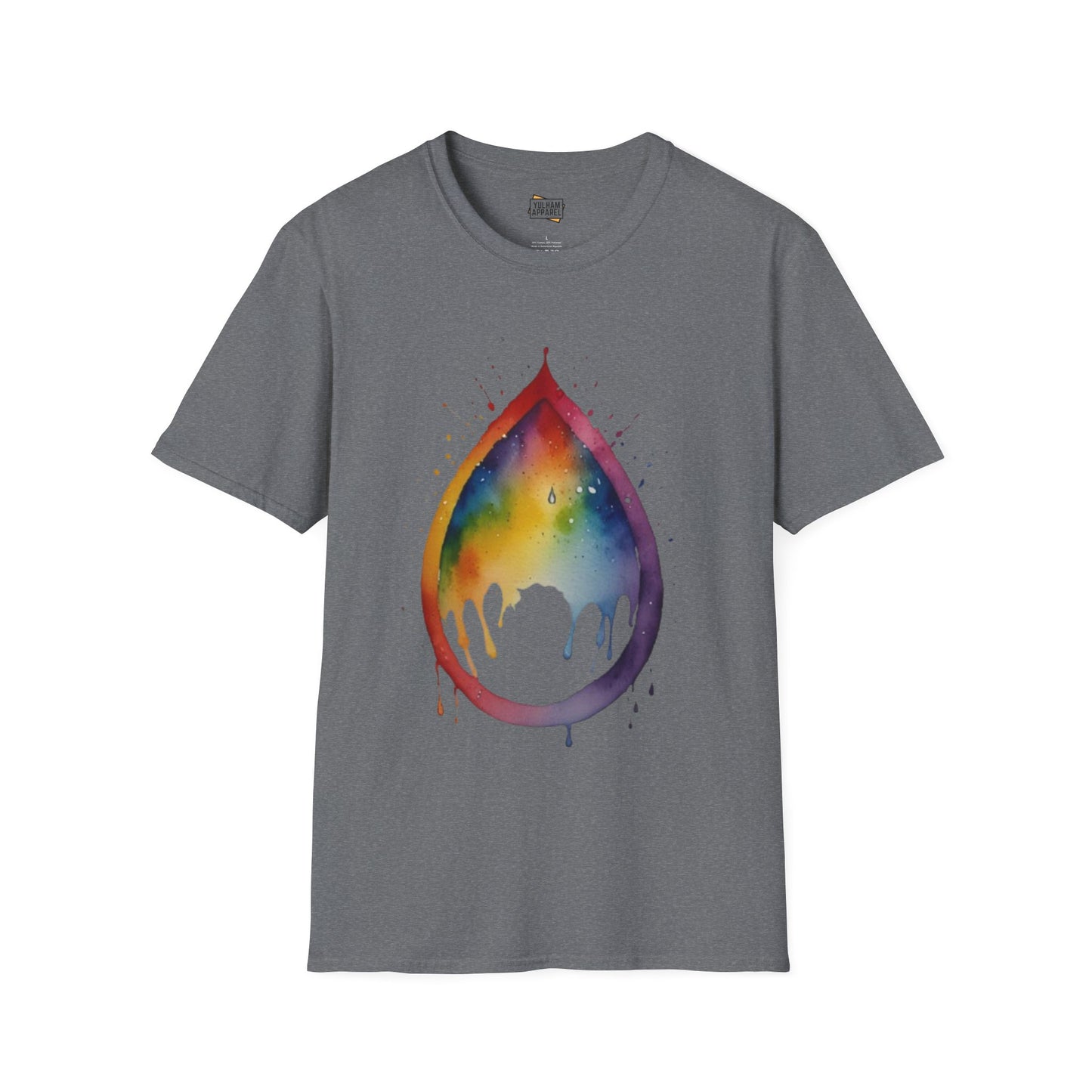 Colourful Watercolour Raindrop - Unisex T-Shirt