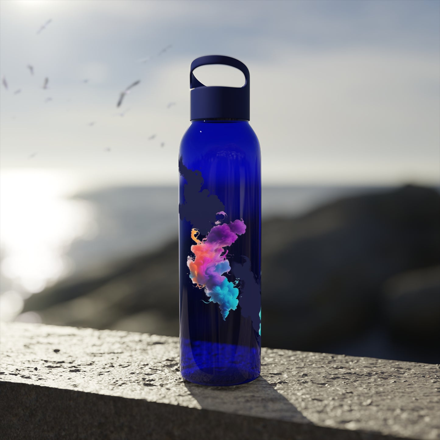 Colourful Smoke - Sky Water Bottle