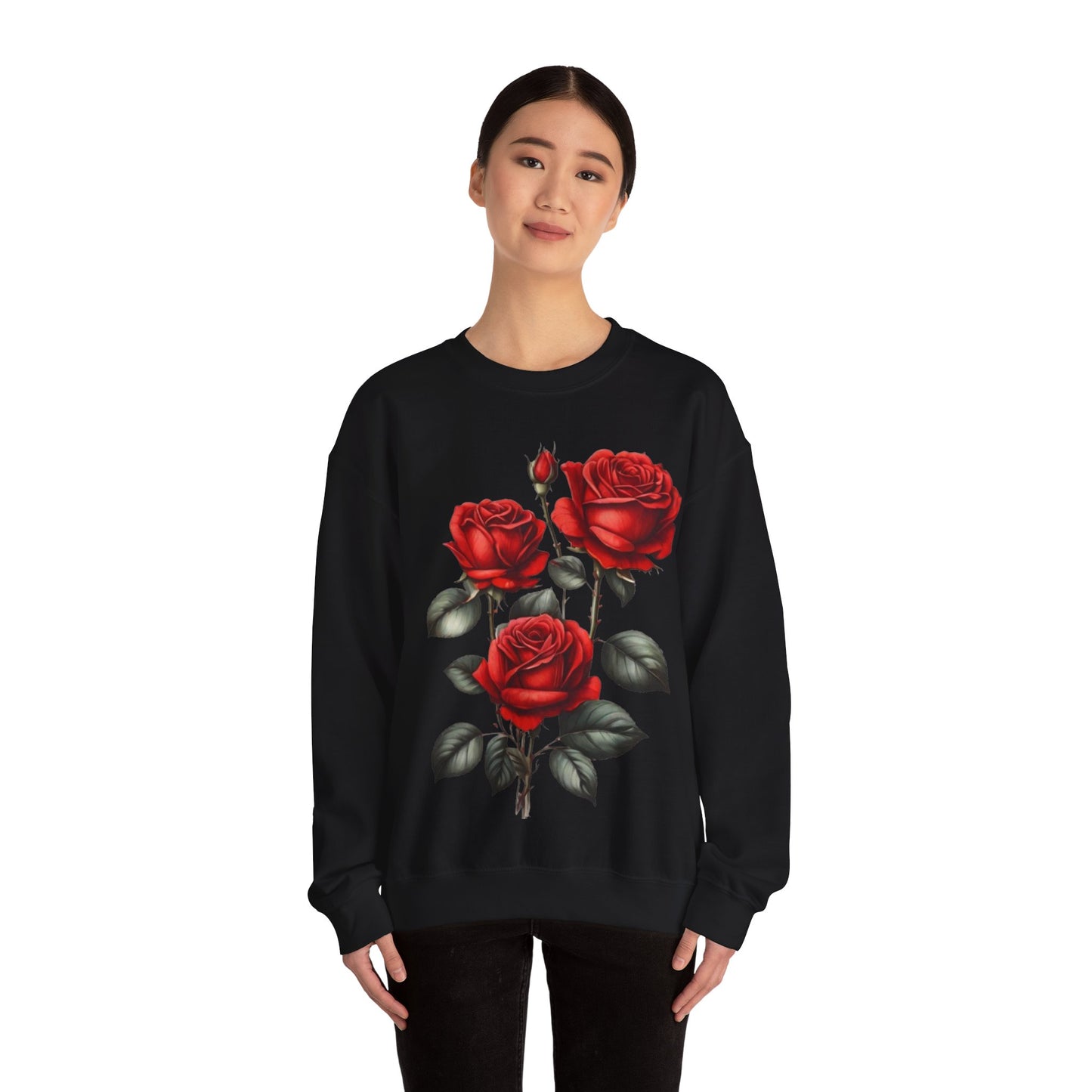 Three Red Roses - Unisex Crewneck Sweatshirt