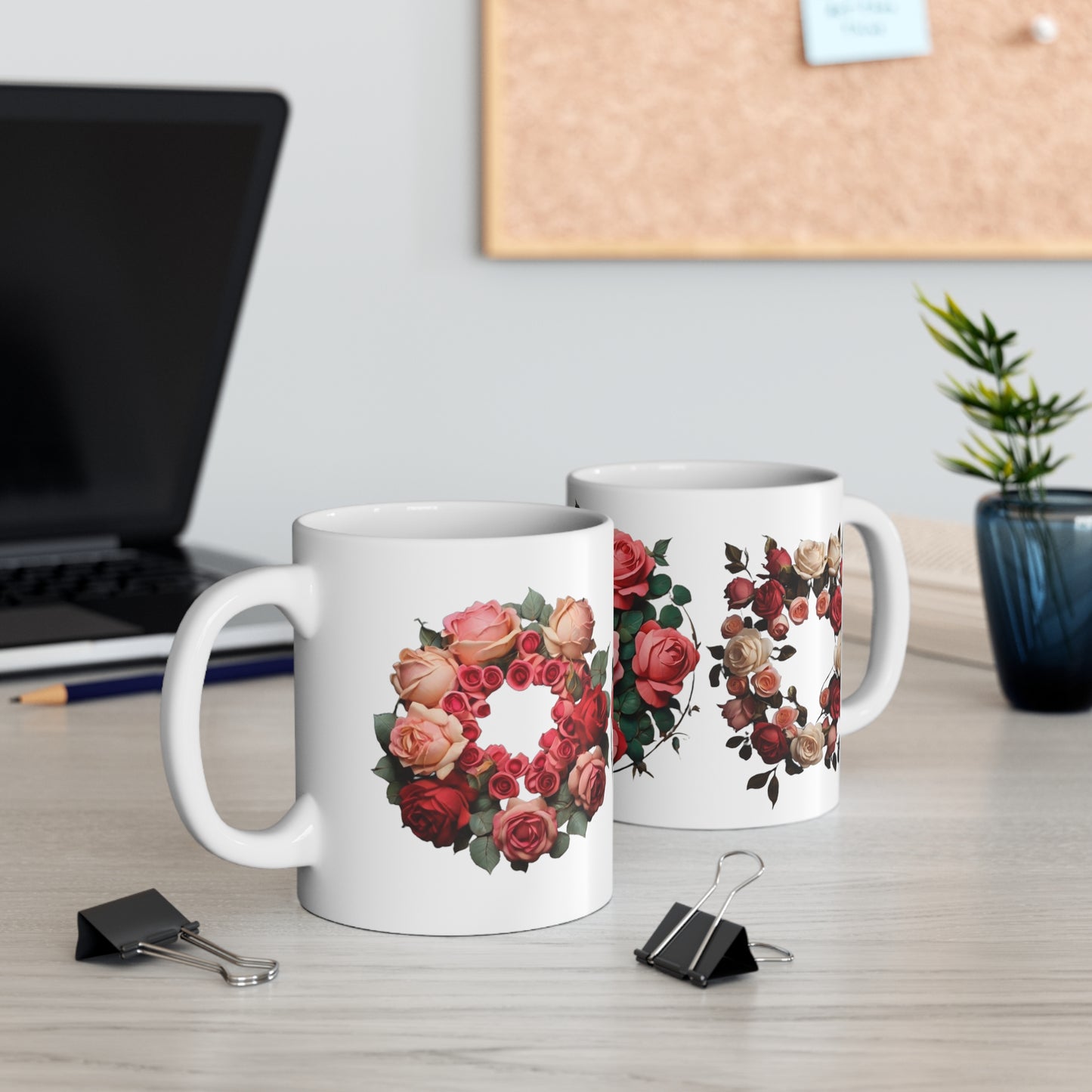 Bundle Of Roses Mug - Ceramic Coffee Mug 11oz