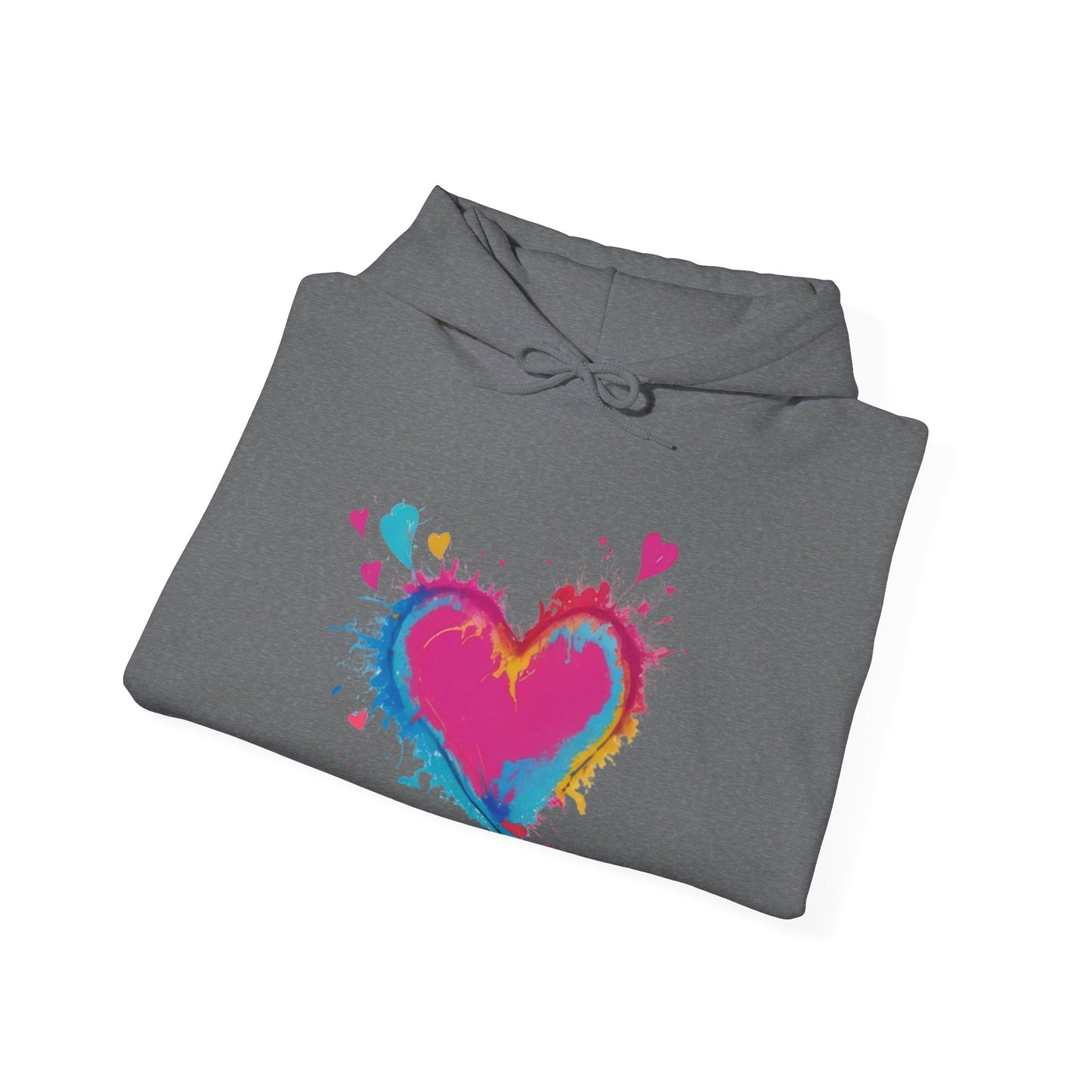 Colourful Love Heart - Unisex Hooded Sweatshirt