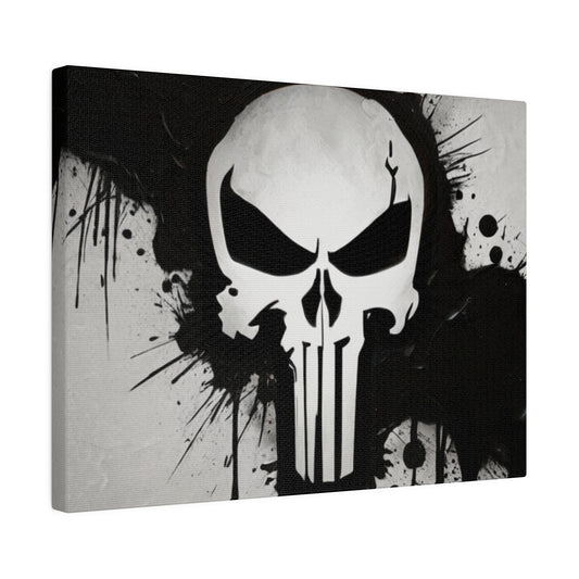 Punisher Logo, Symbol Artwork - Matte Canvas, Stretched, 0.75"
