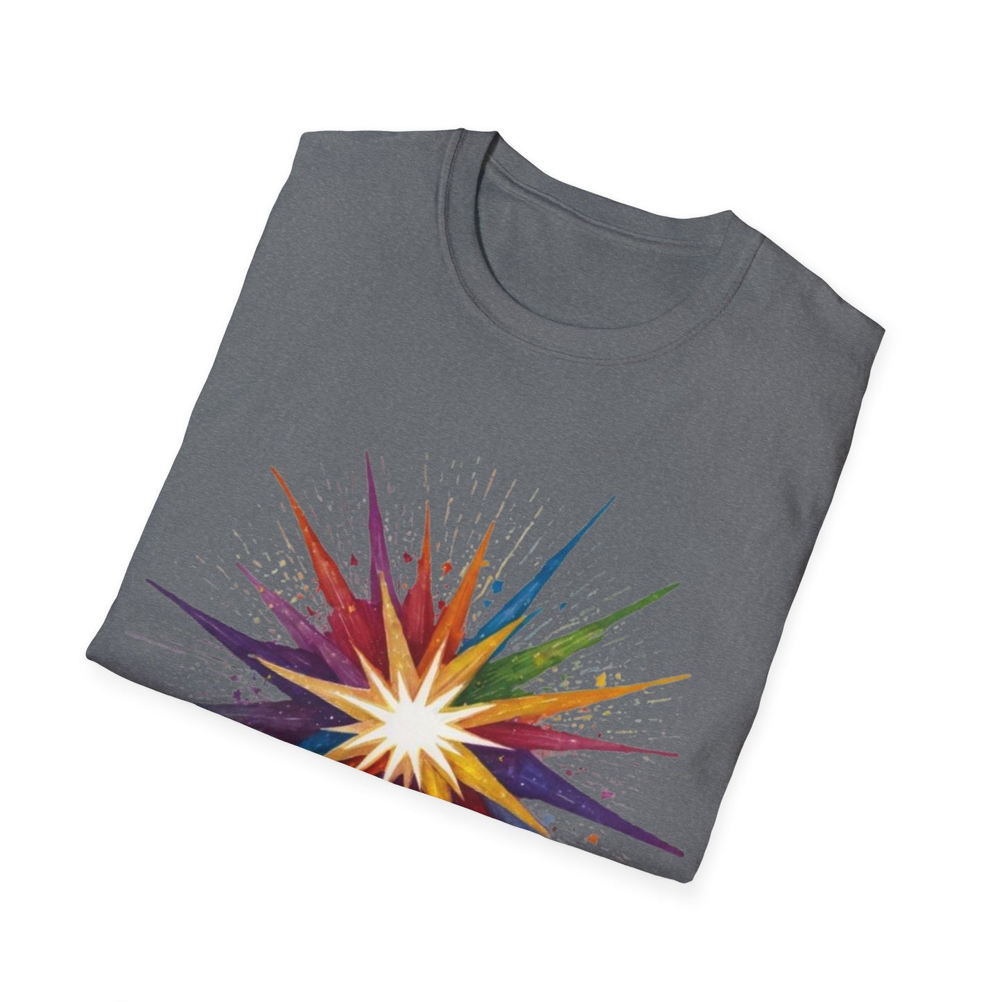 Colourful Exploding Star - Unisex T-Shirt