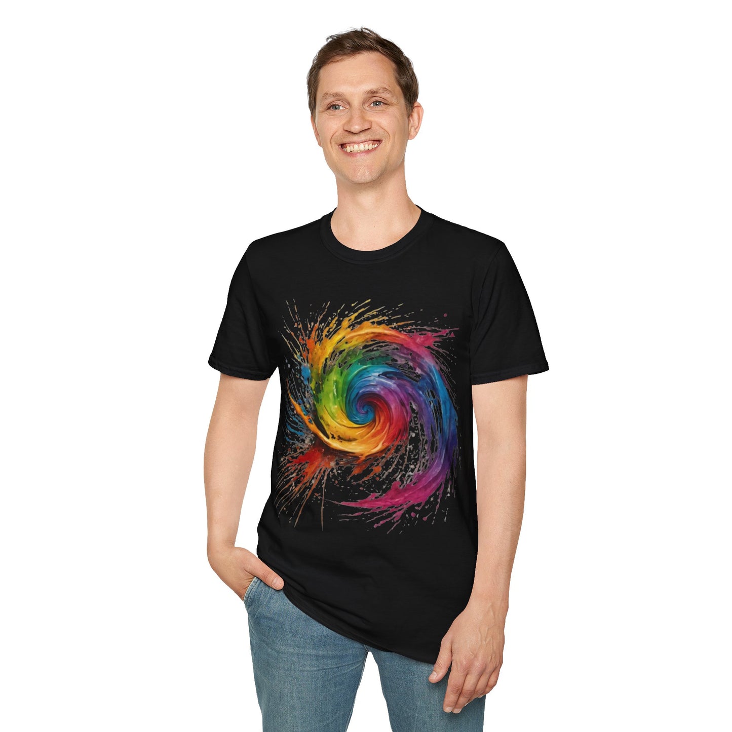 Colourful Messy Swirly Pattern - Unisex T-Shirt