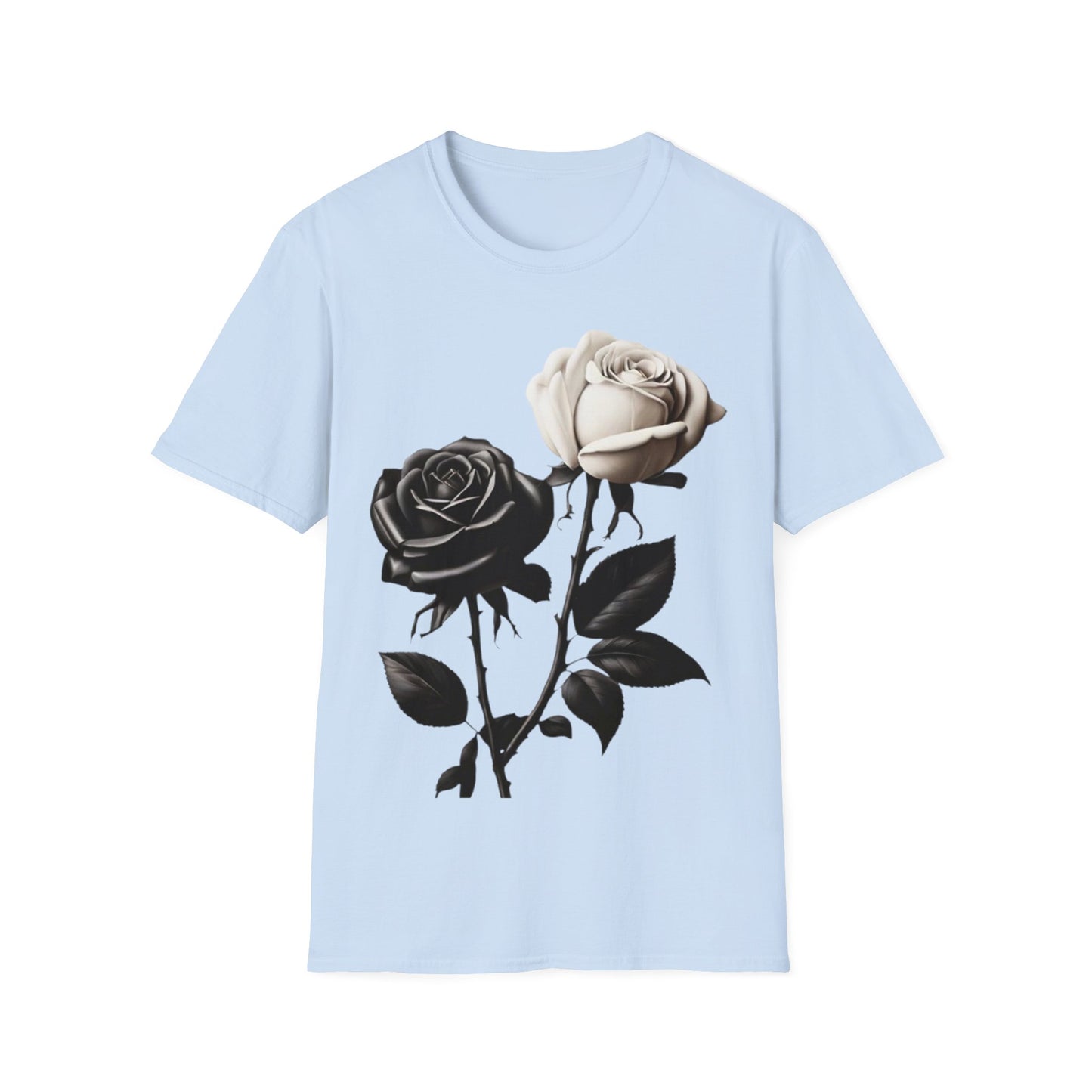 Black and White Rose - Unisex T-Shirt