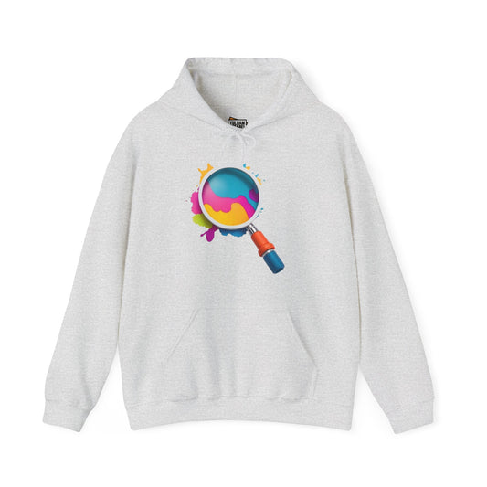 Colourful Magnifying Glass - Unisex Hooded Sweatshirt