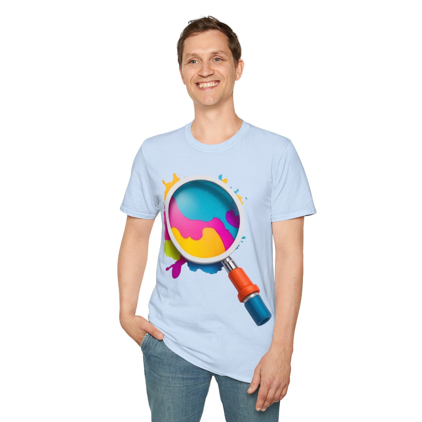 Colourful Magnifying Glass - Unisex T-Shirt