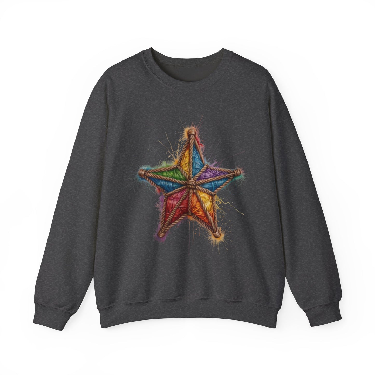 Multicoloured Star Rope Pattern - Unisex Crewneck Sweatshirt