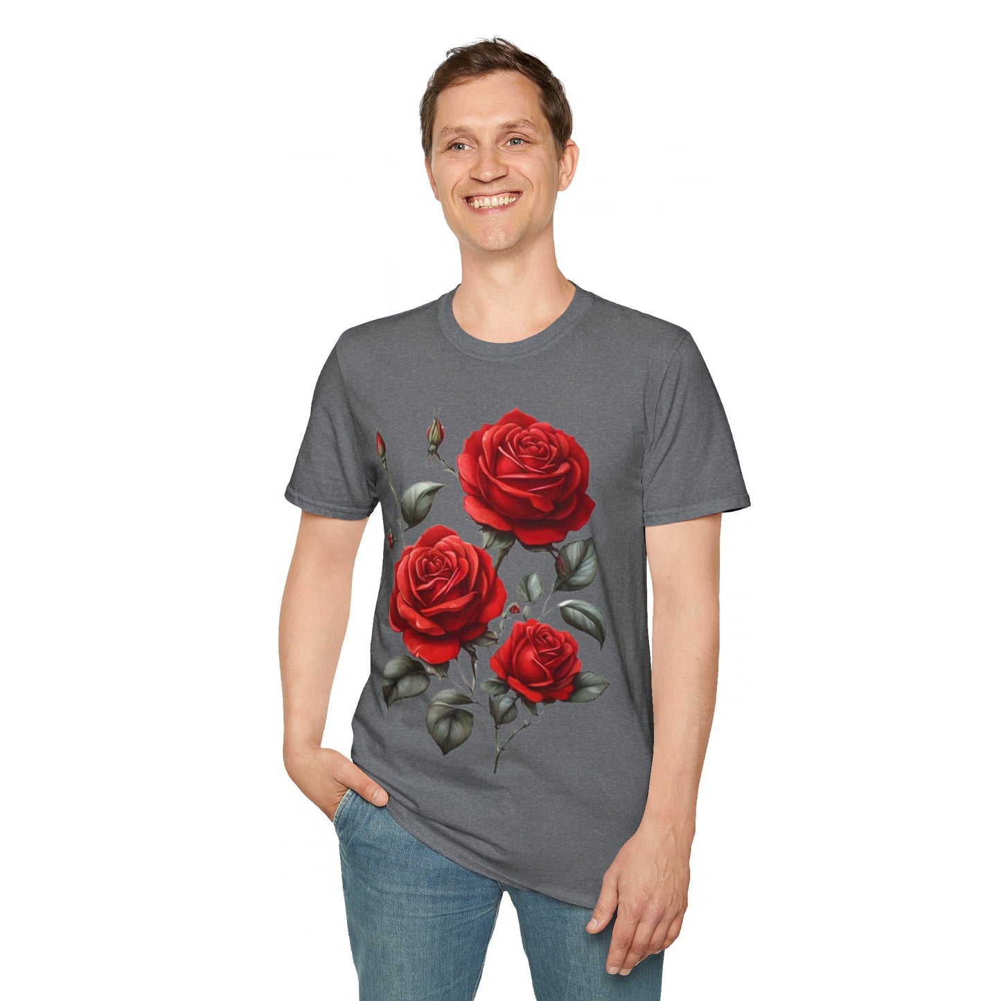 Three Red Roses - Unisex T-Shirt