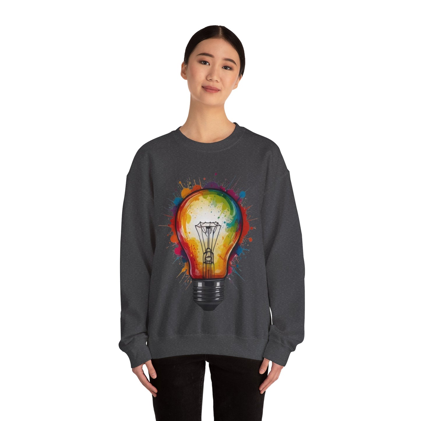 Colourful Lightbulb - Unisex Crewneck Sweatshirt