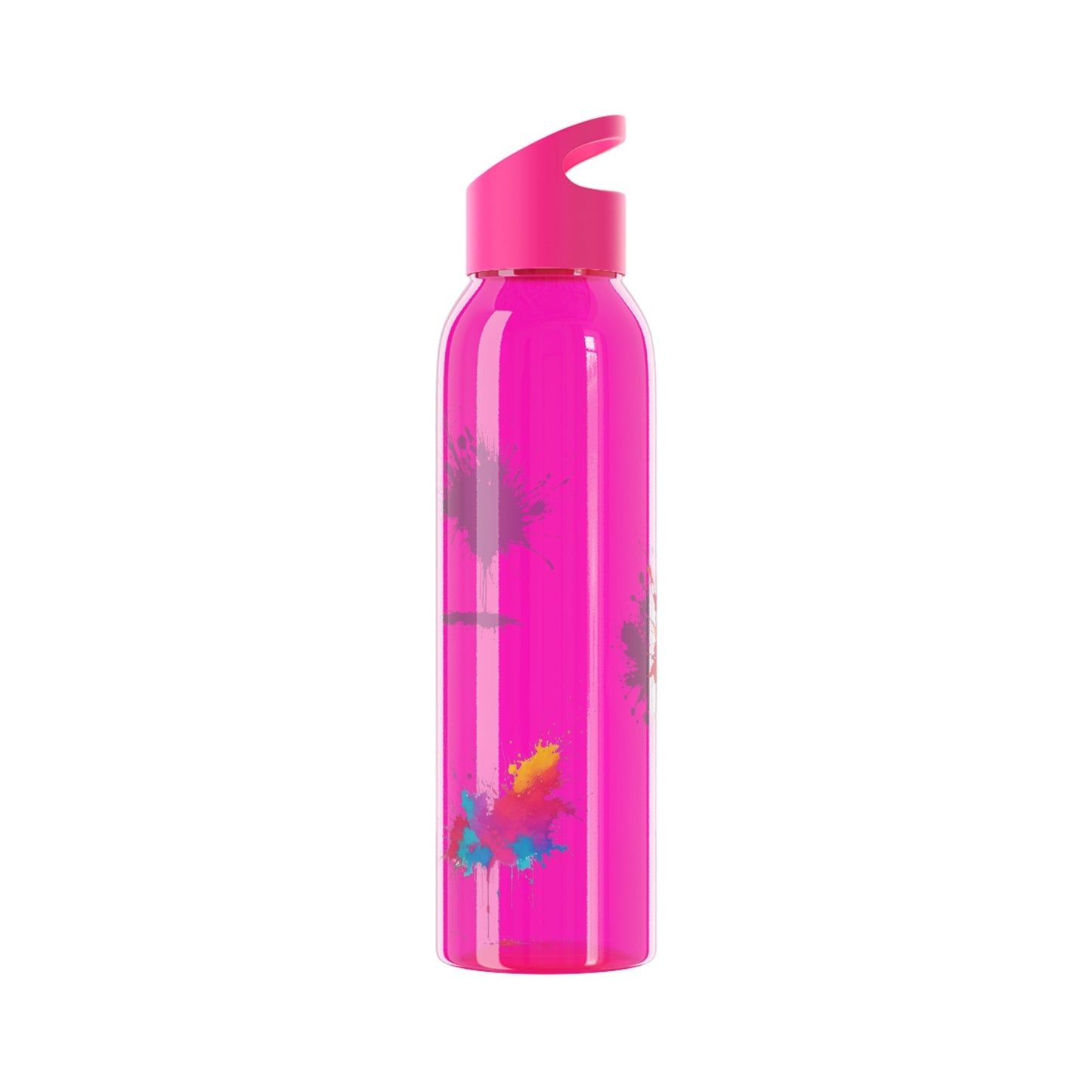 Colourful Paint Splatter - Sky Water Bottle