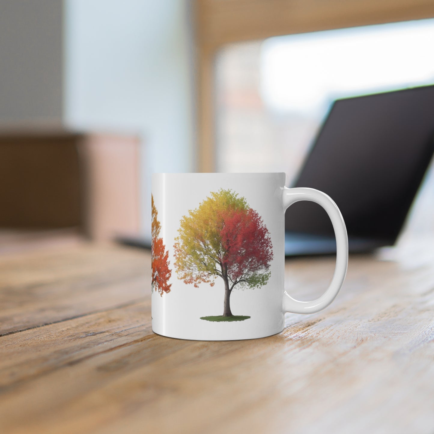 Colourful Trees Mug - Ceramic Coffee Mug 11oz