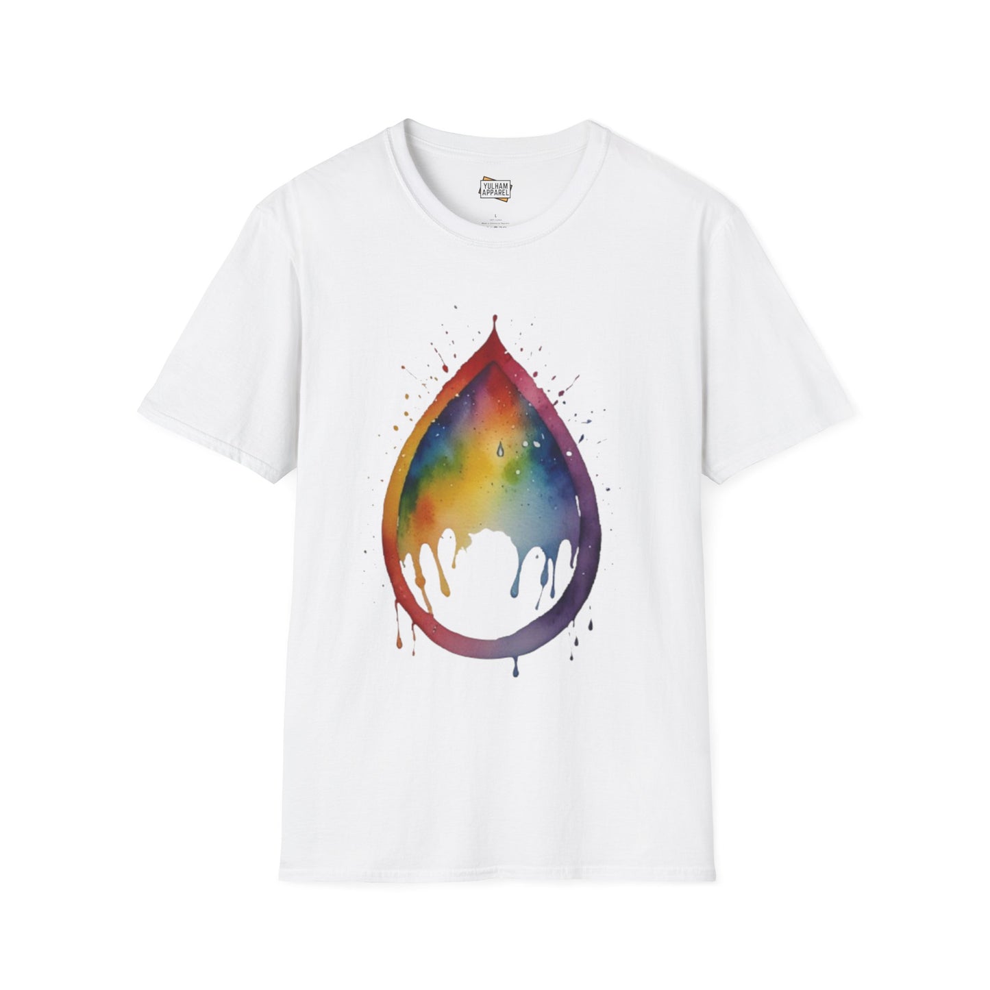 Colourful Watercolour Raindrop - Unisex T-Shirt