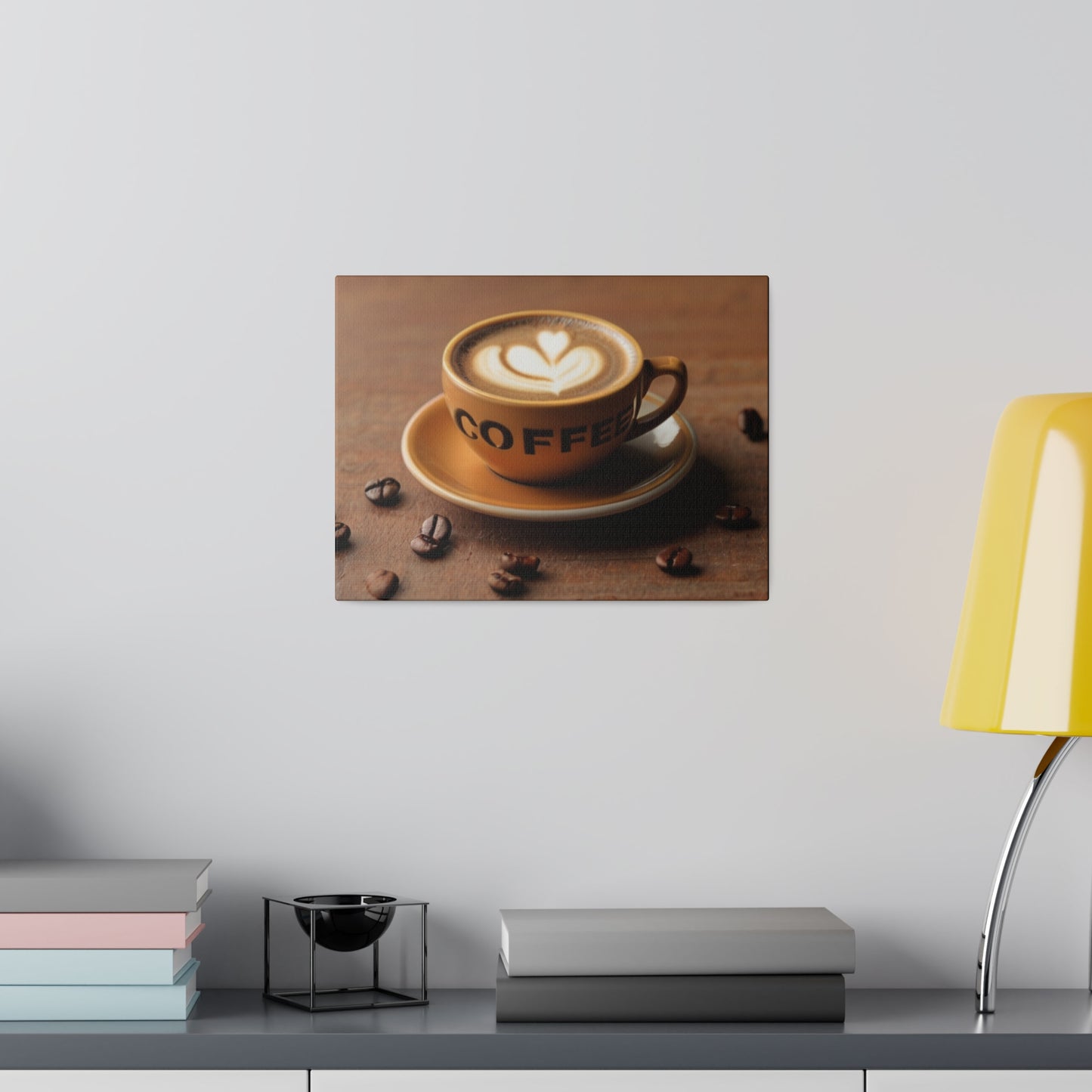 Coffee Mug Love Heart - Matte Canvas, Stretched, 0.75"