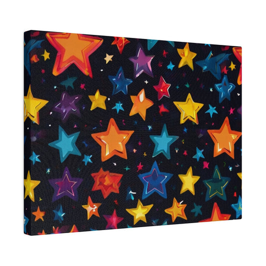Colourful Stars At Night - Matte Canvas, Stretched, 0.75"