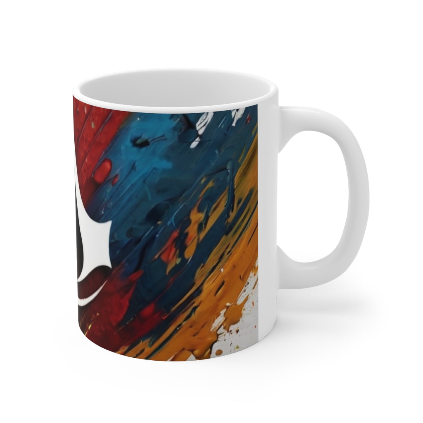 Assassin's Creed Logo Symbol, Messy Colourful Mug - Ceramic Coffee Mug 11oz