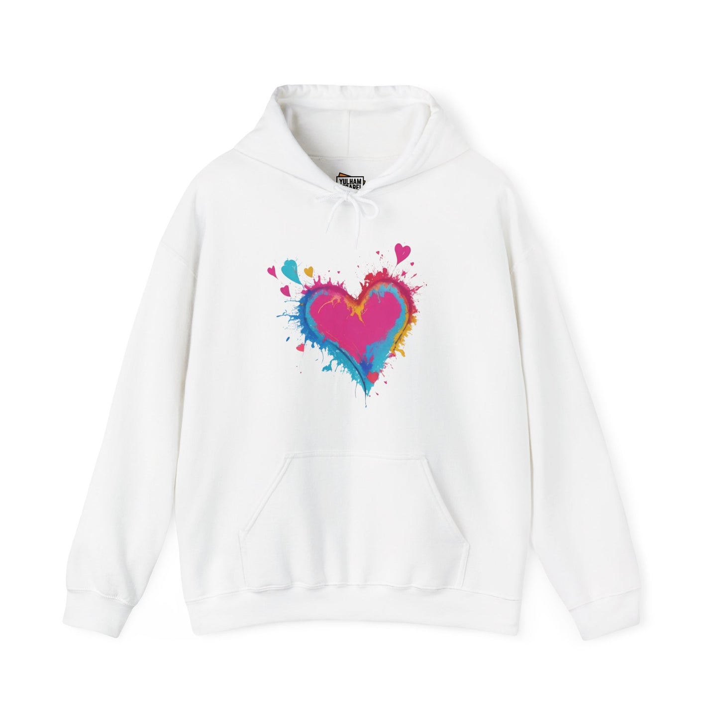 Colourful Love Heart - Unisex Hooded Sweatshirt