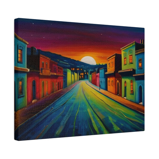 Colourful Deserted Town - Matte Canvas, Stretched, 0.75"
