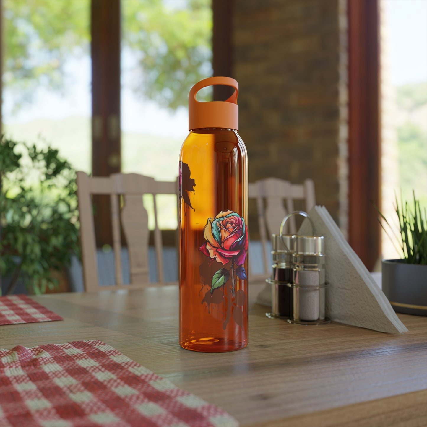 Dying Colourful Roses - Sky Water Bottle