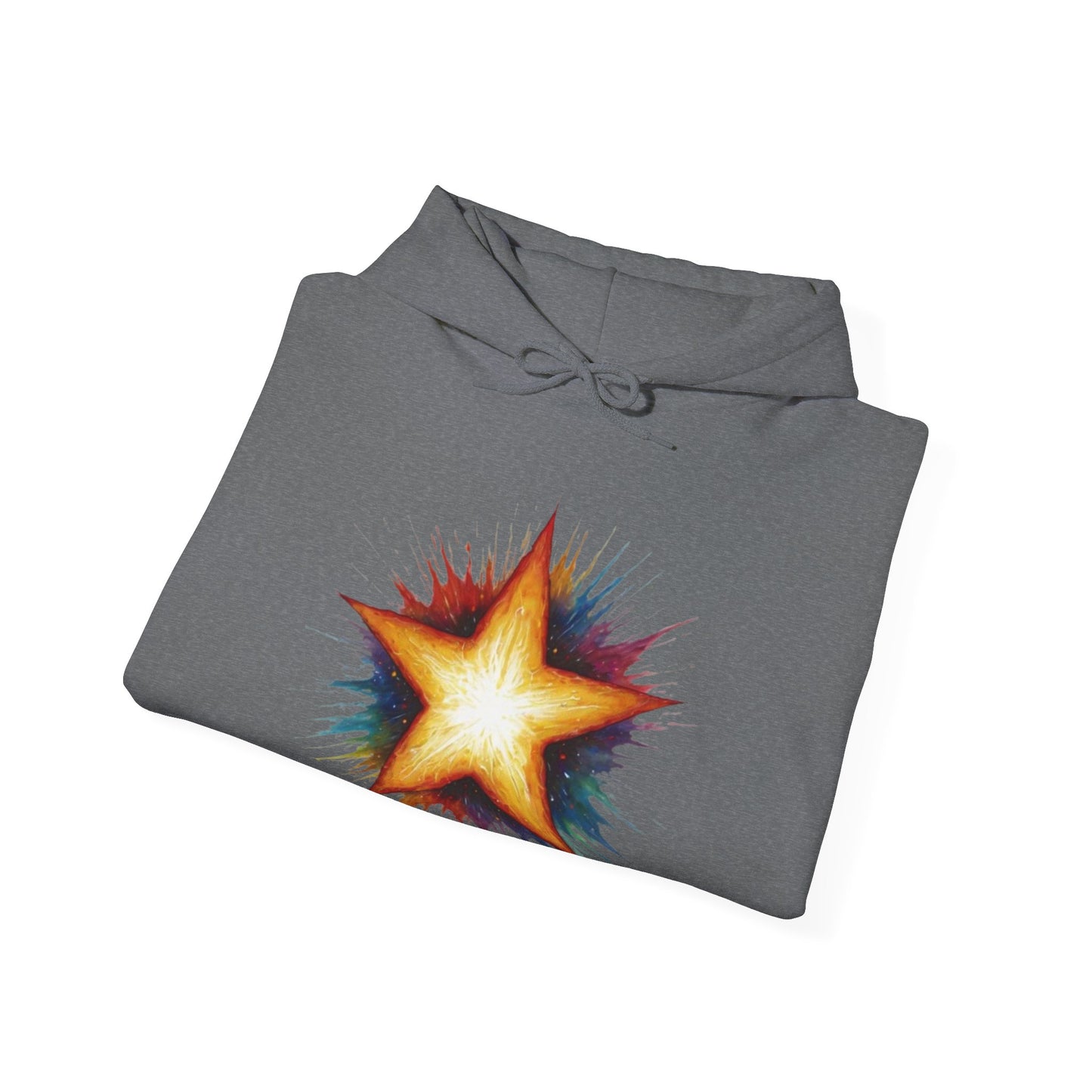 Burning Golden Star - Unisex Hooded Sweatshirt