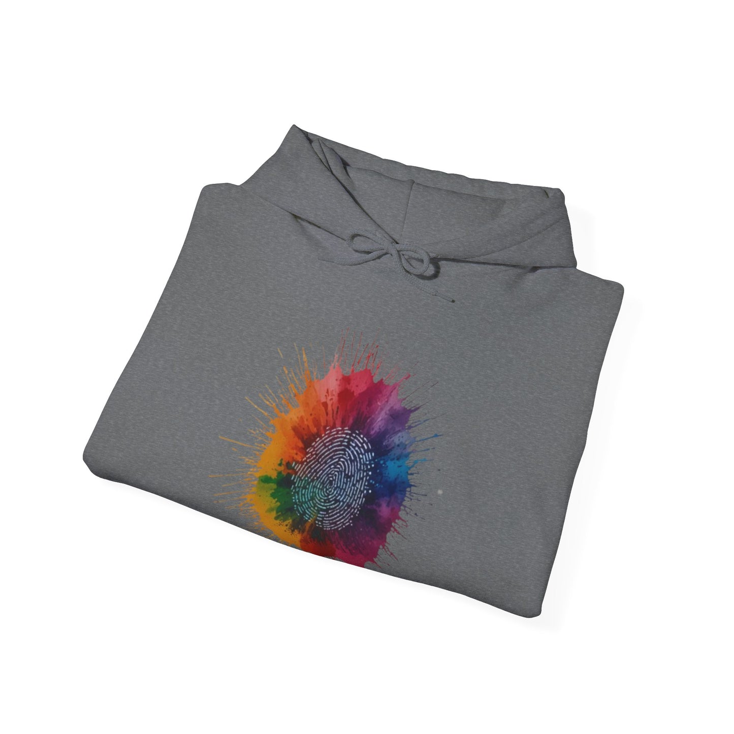 Colourful Messy Fingerprint - Unisex Hooded Sweatshirt