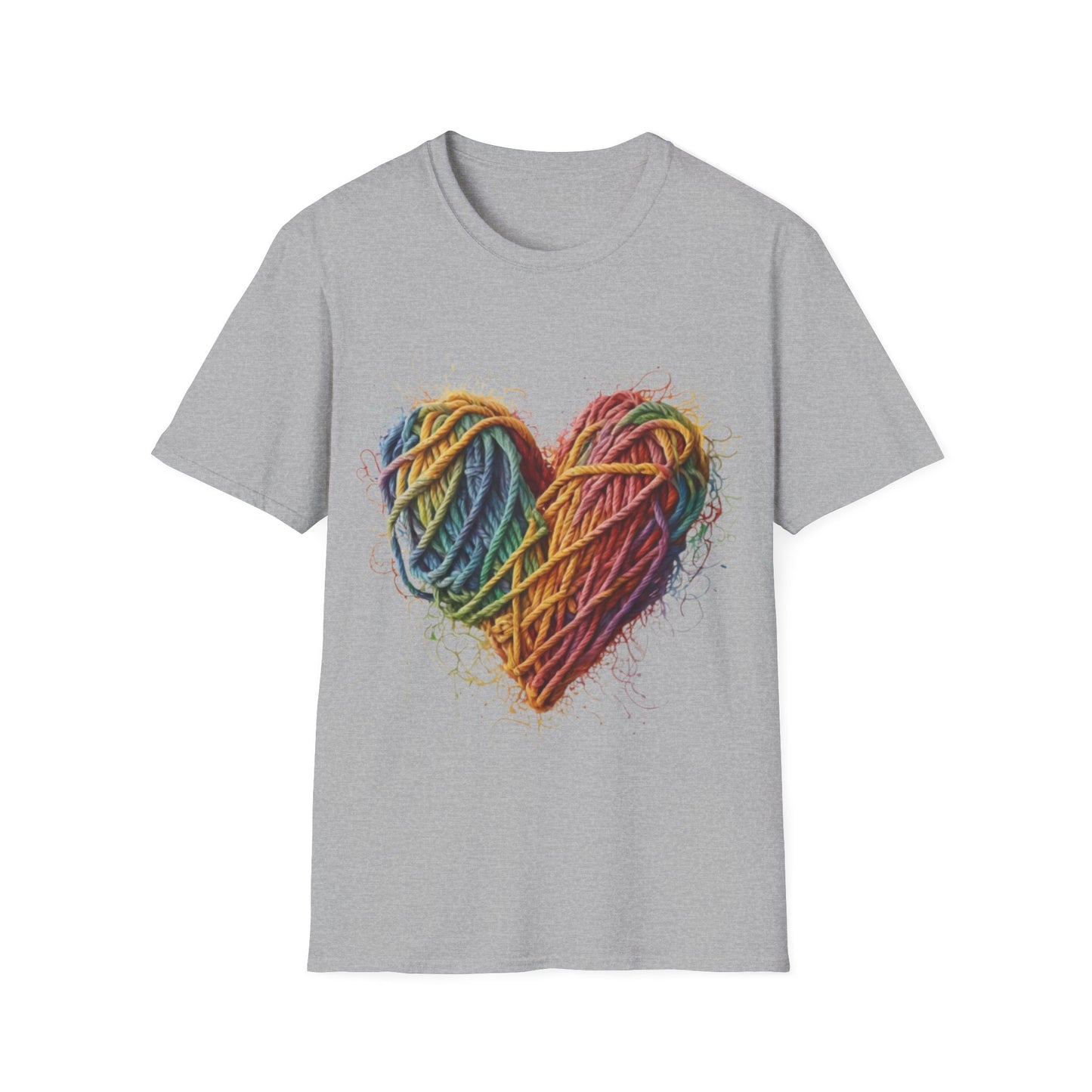 Multicoloured Ropes Love Heart - Unisex T-Shirt