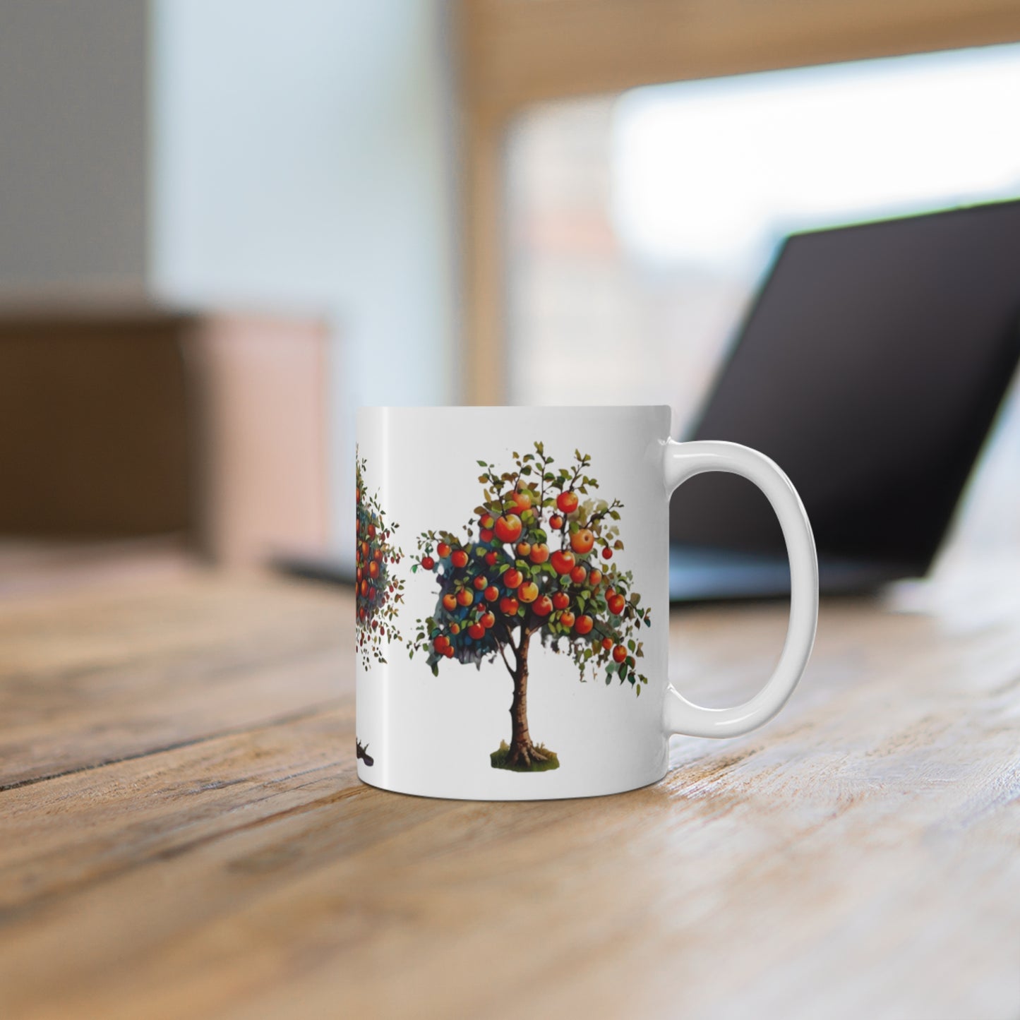 Painted Apples Trees Mug - Ceramic Coffee Mug 11oz