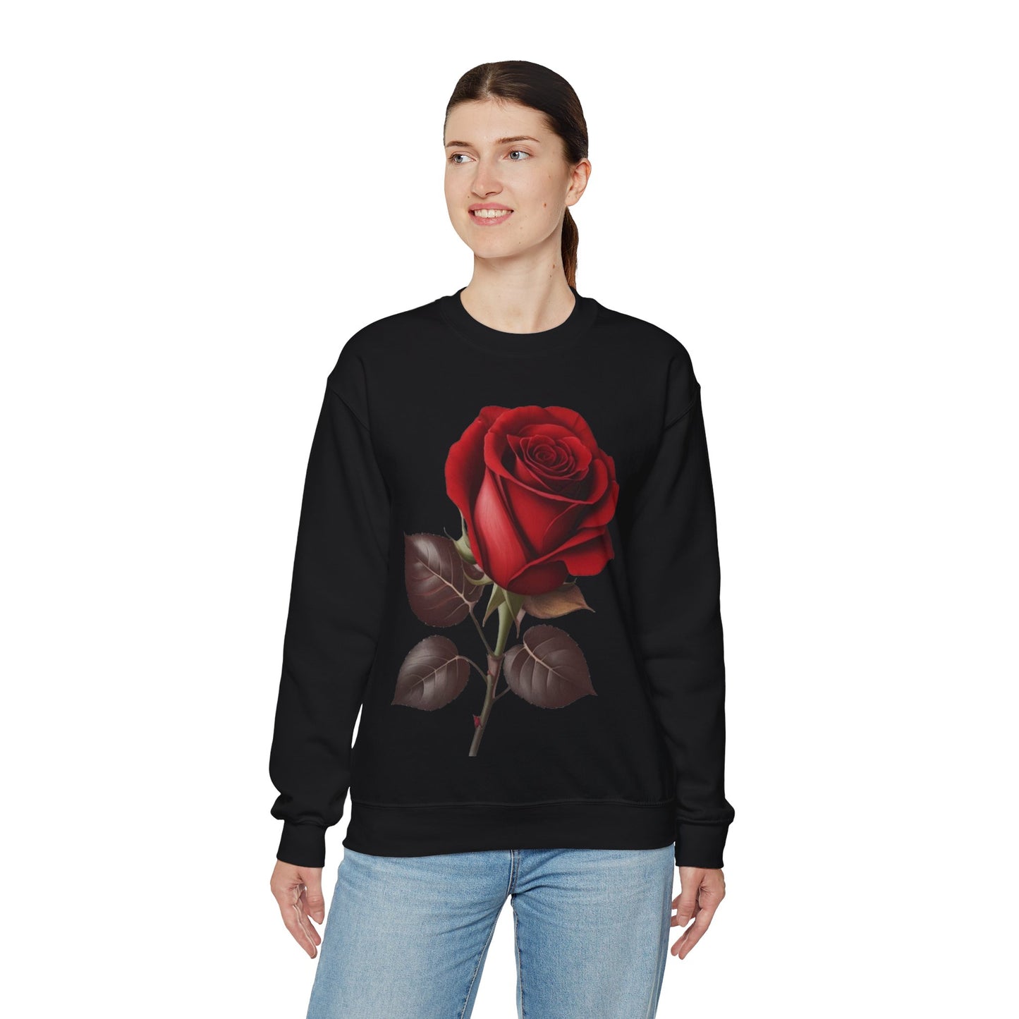 Red Rose - Unisex Crewneck Sweatshirt