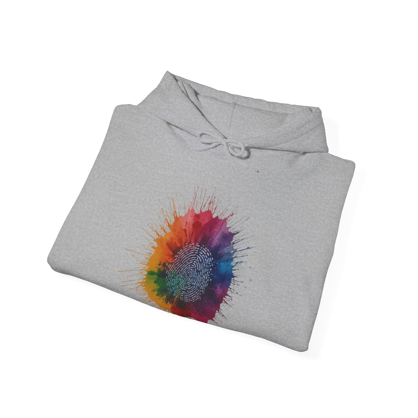 Colourful Messy Fingerprint - Unisex Hooded Sweatshirt