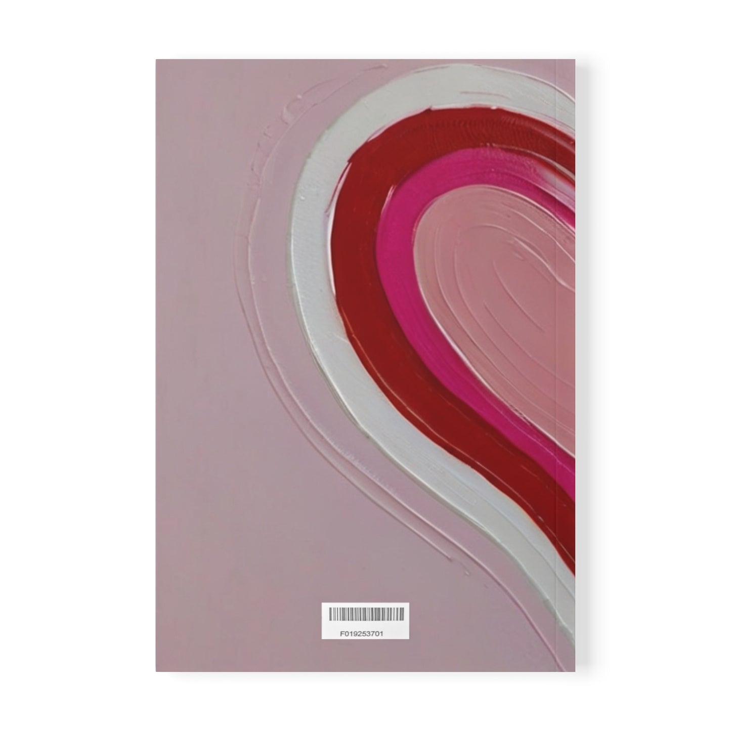 Pink, Red And White Love Heart - Softcover Notebook, A5