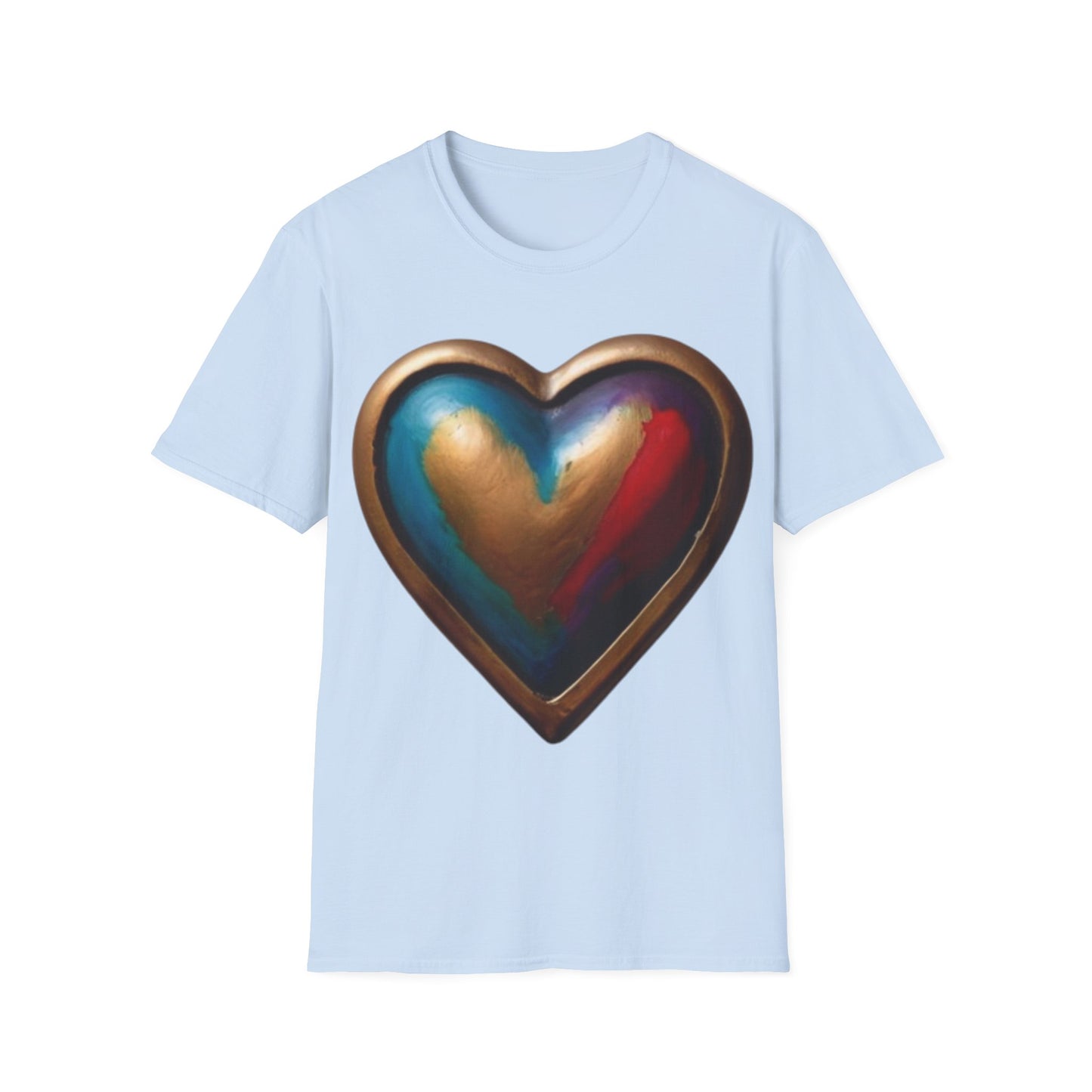 Bronze Colourful Love Heart - Unisex T-Shirt