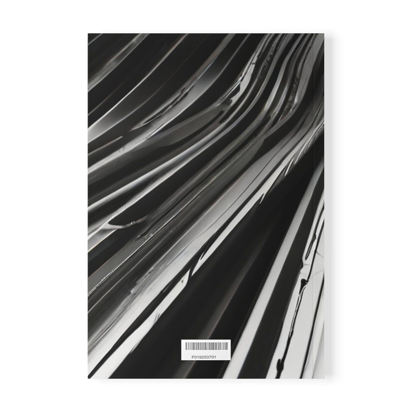 Black and White Lines Art - Softcover Notebook, A5