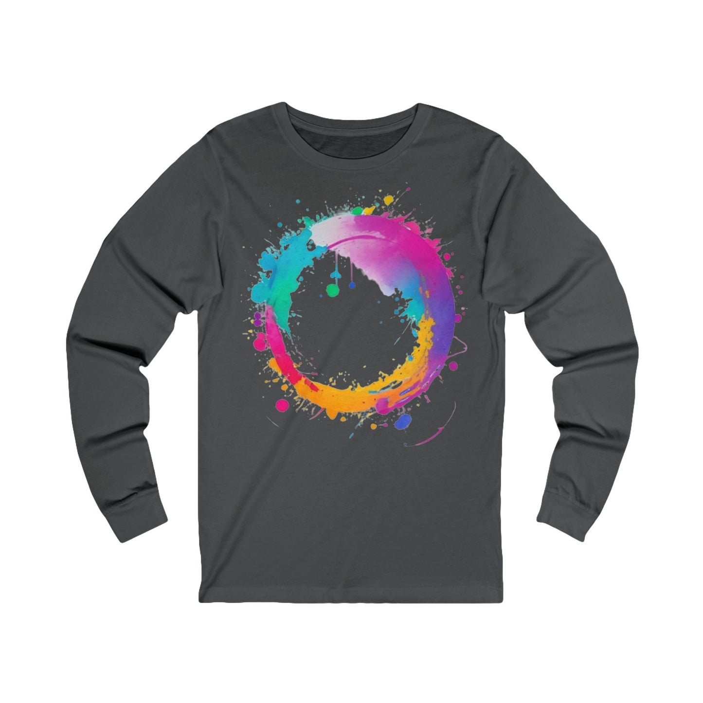 Messy Colourful Circle - Unisex Long Sleeve T-Shirt