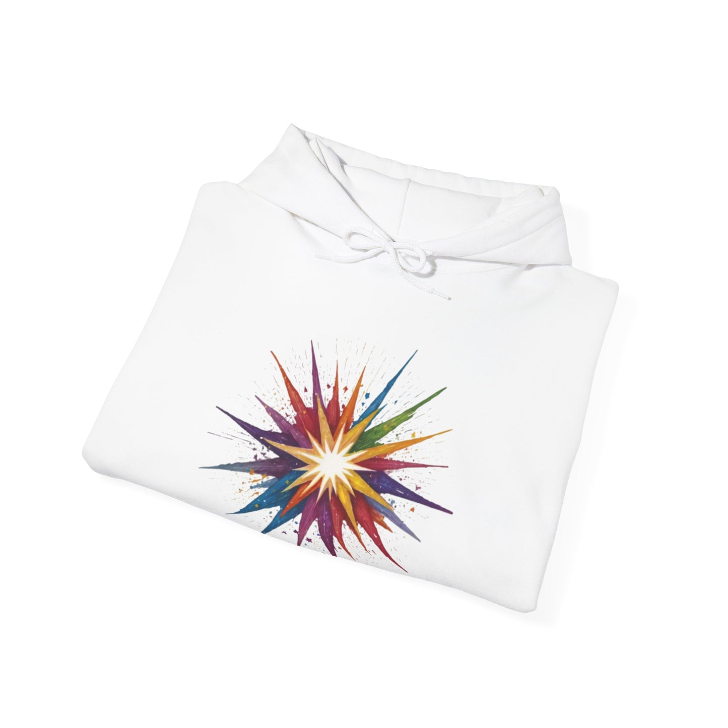 Colourful Exploding Star - Unisex Hooded Sweatshirt