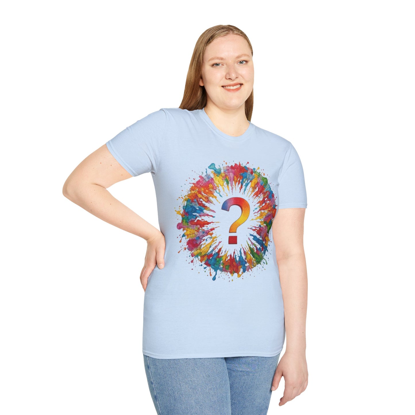 Colourful Messy Question Mark - Unisex T-Shirt