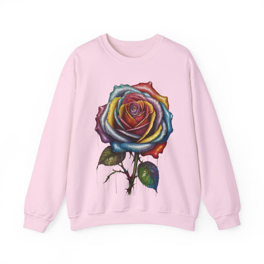 Messy Multicoloured Rose - Unisex Crewneck Sweatshirt