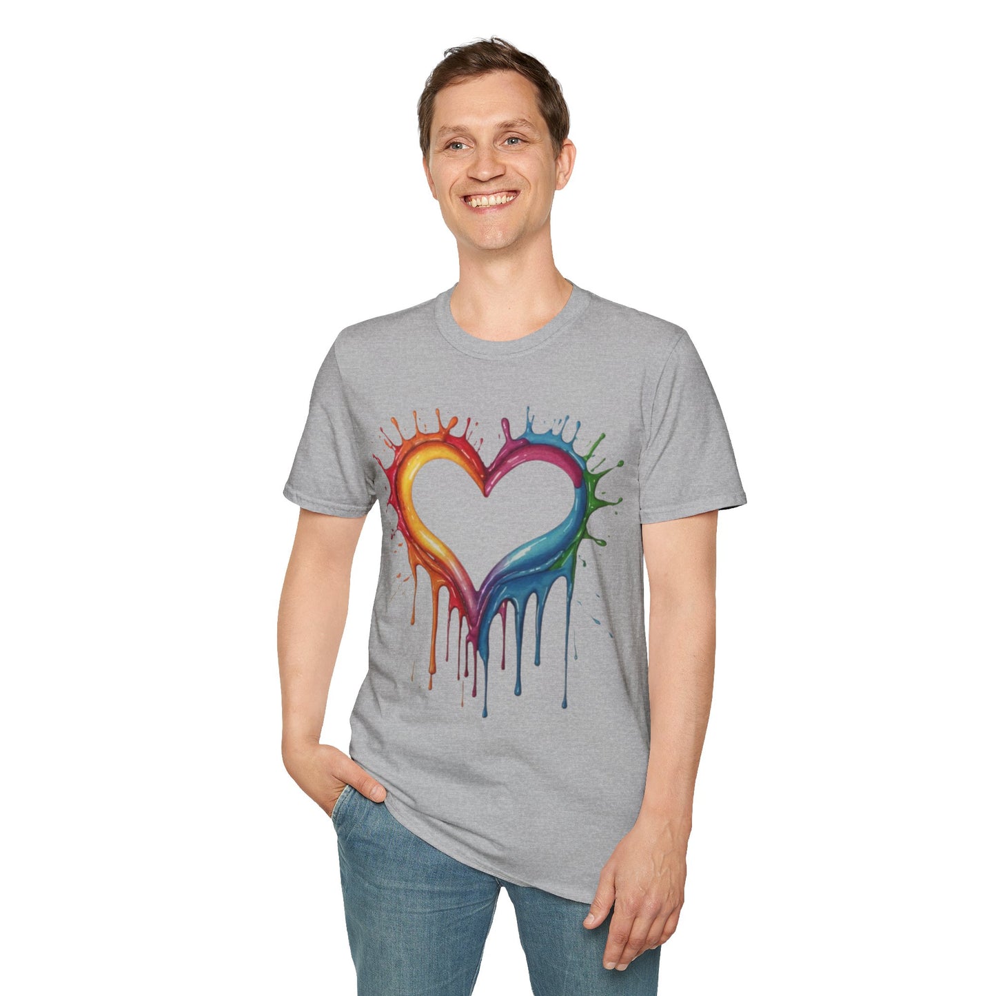 Messy Melting Love Heart - Unisex T-Shirt