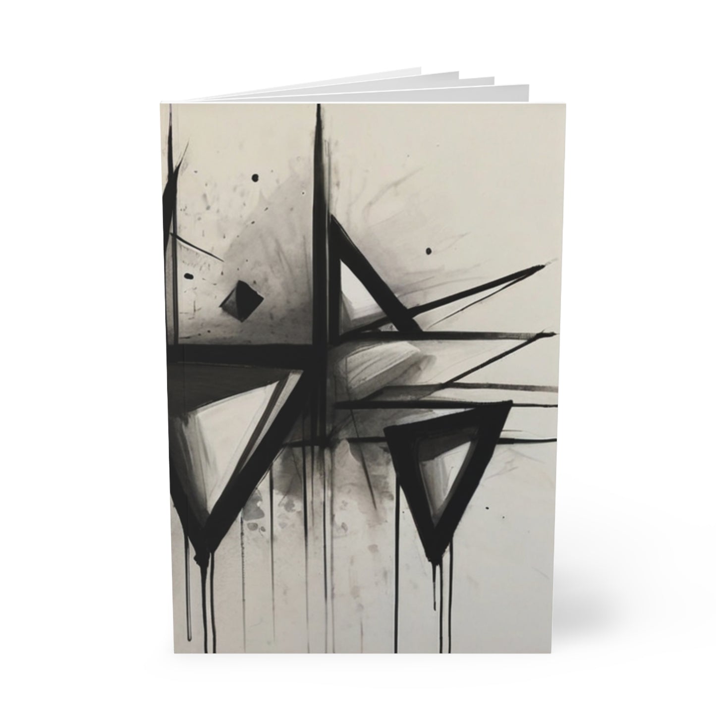 Sketched Triangles - Softcover Notebook, A5