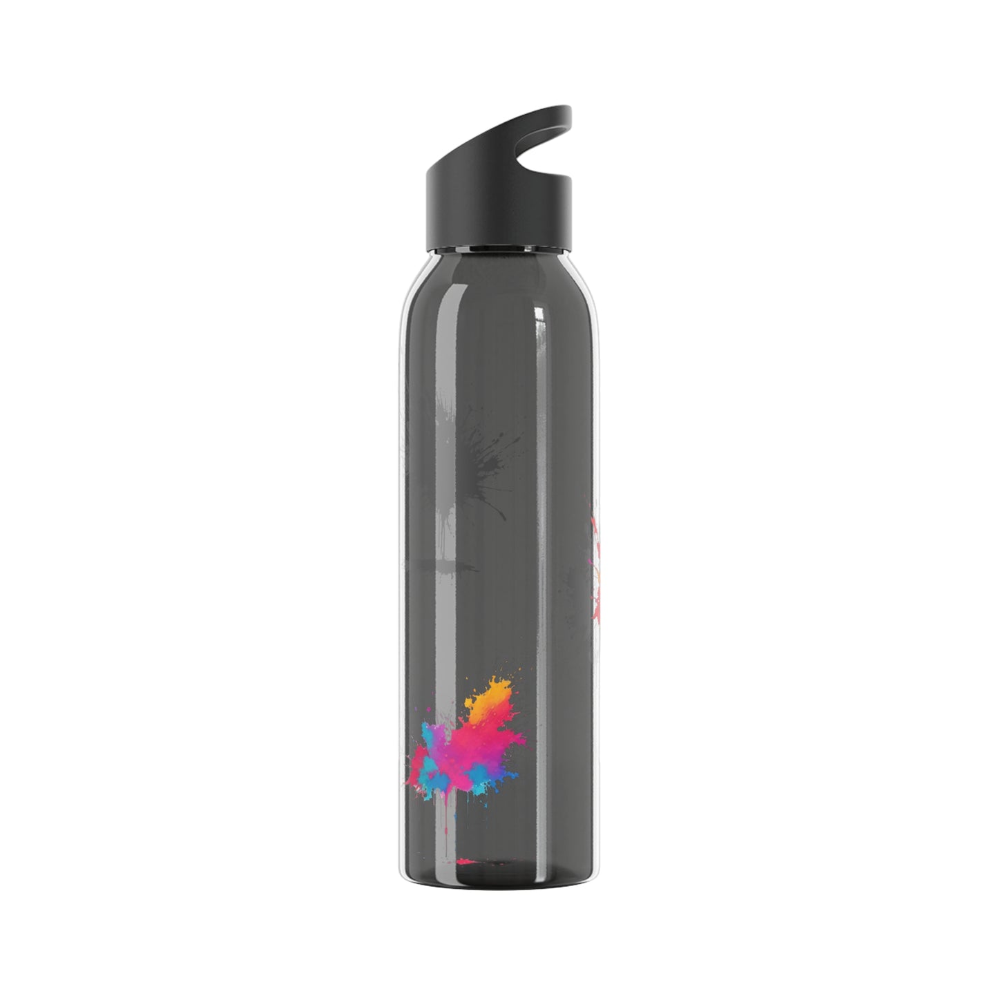 Colourful Paint Splatter - Sky Water Bottle