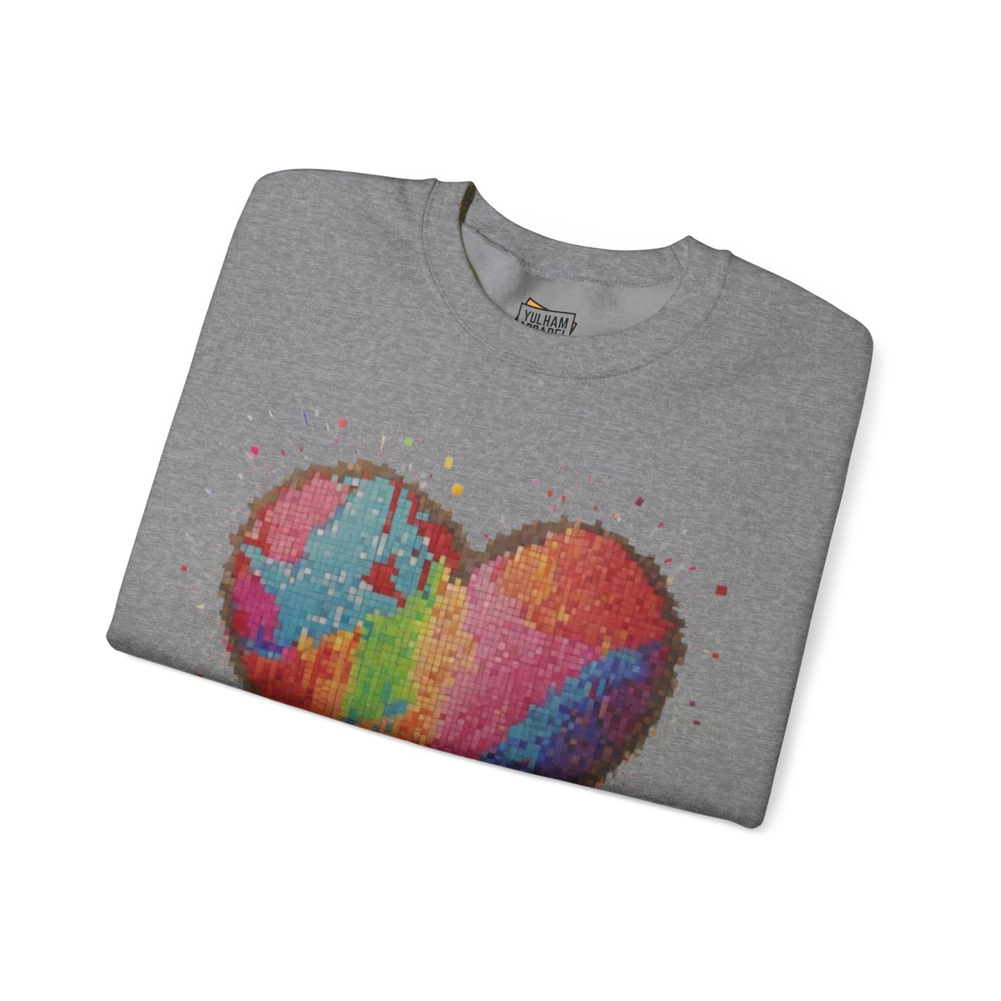 Pixelated Love Heart - Unisex Crewneck Sweatshirt