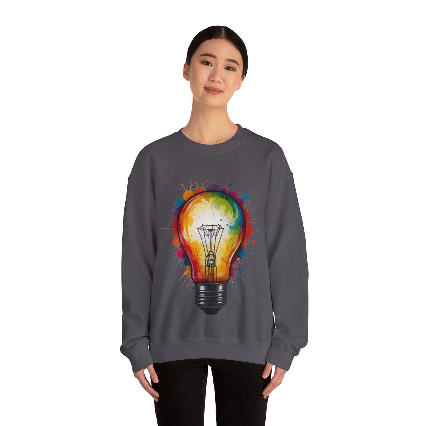 Colourful Lightbulb - Unisex Crewneck Sweatshirt