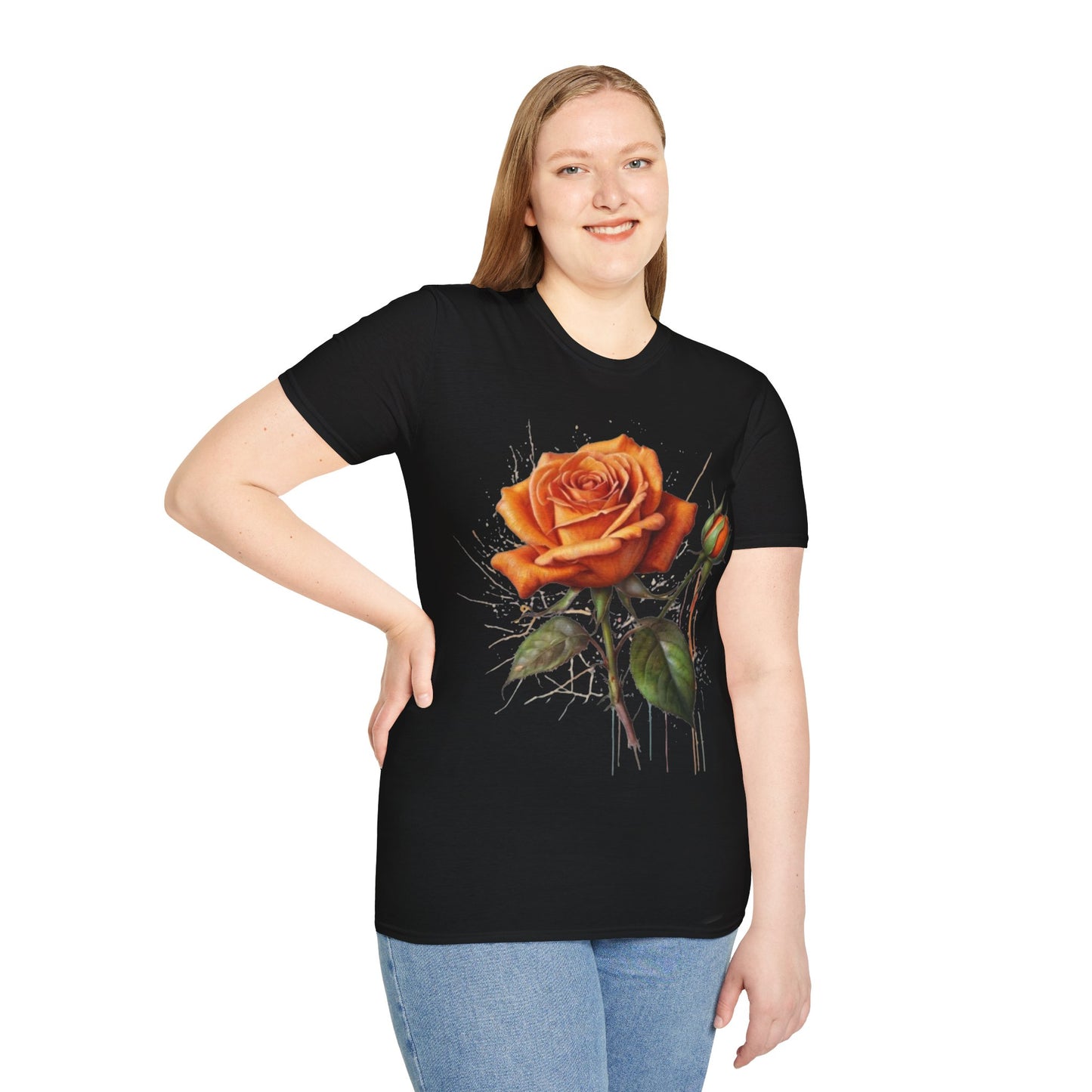 Messy Orange Rose - Unisex T-Shirt