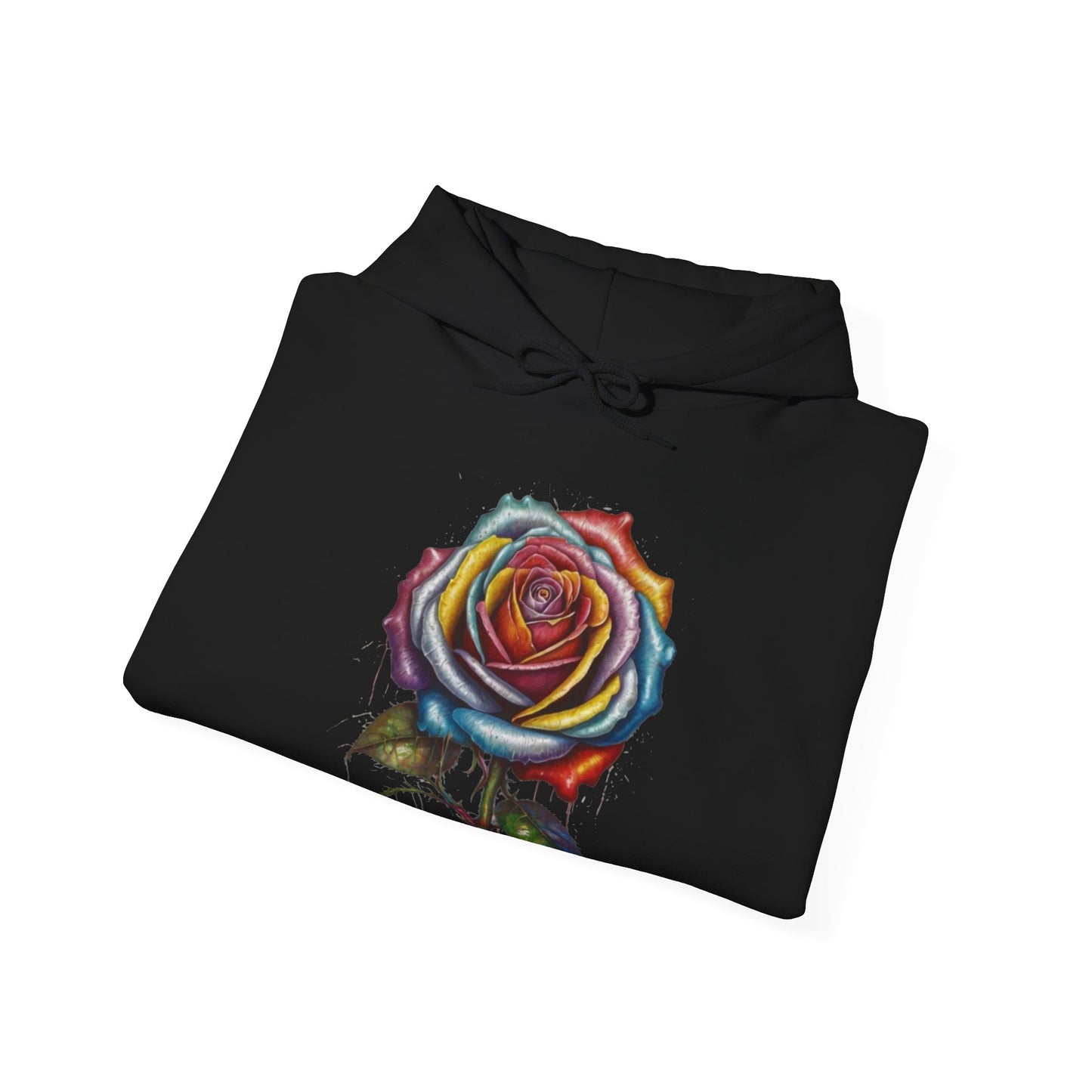 Messy Multicoloured Rose - Unisex Hooded Sweatshirt