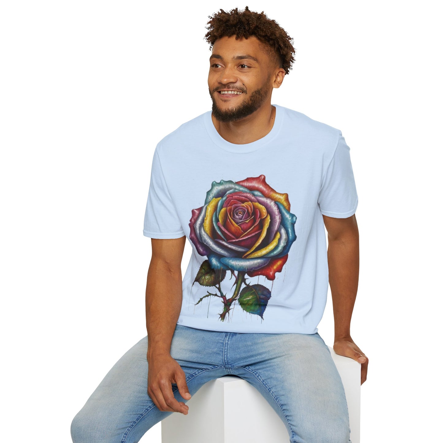 Messy Multicoloured Rose - Unisex T-Shirt