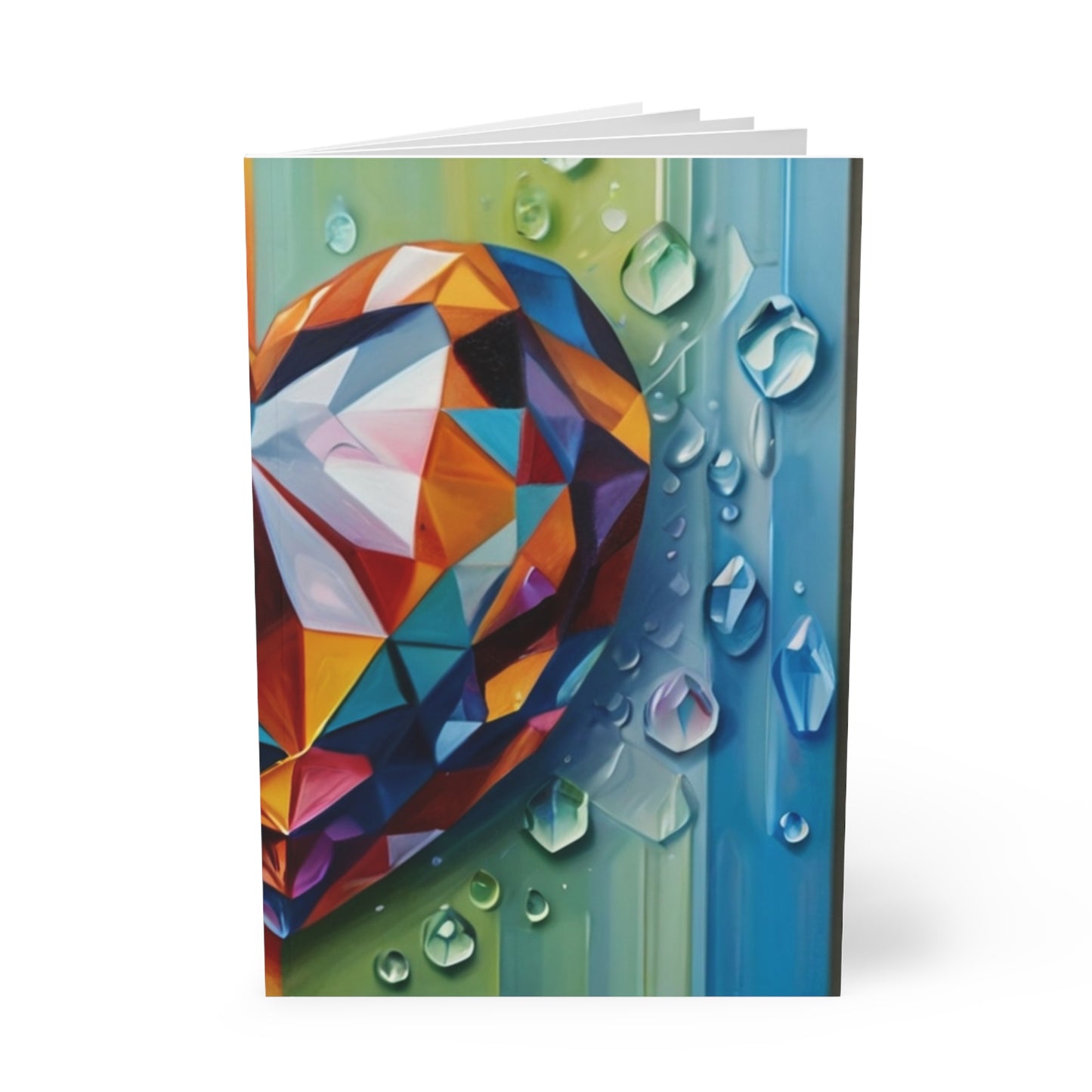 Crystal Love Heart Style - Softcover Notebook, A5