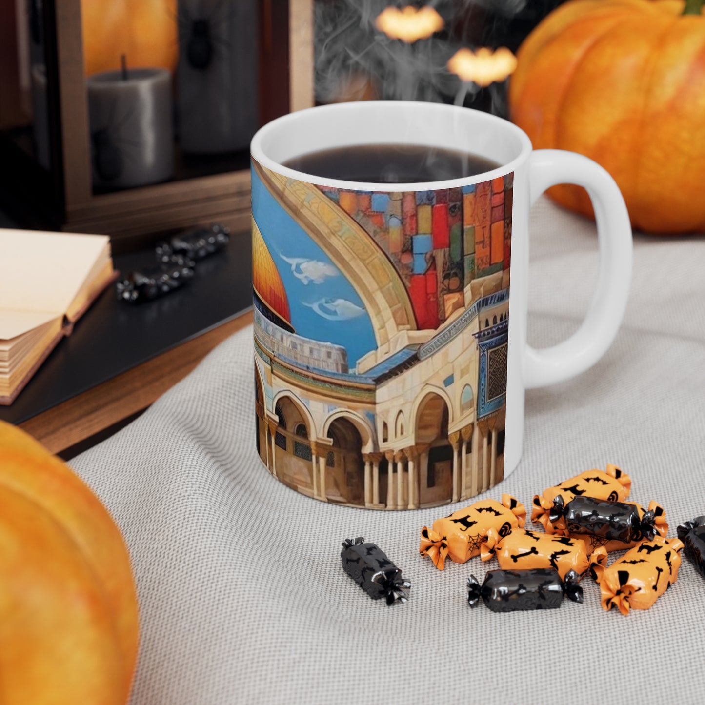 Masjid Al-Aqsa Mosque Artwork Mug - Ceramic Coffee Mug 11oz
