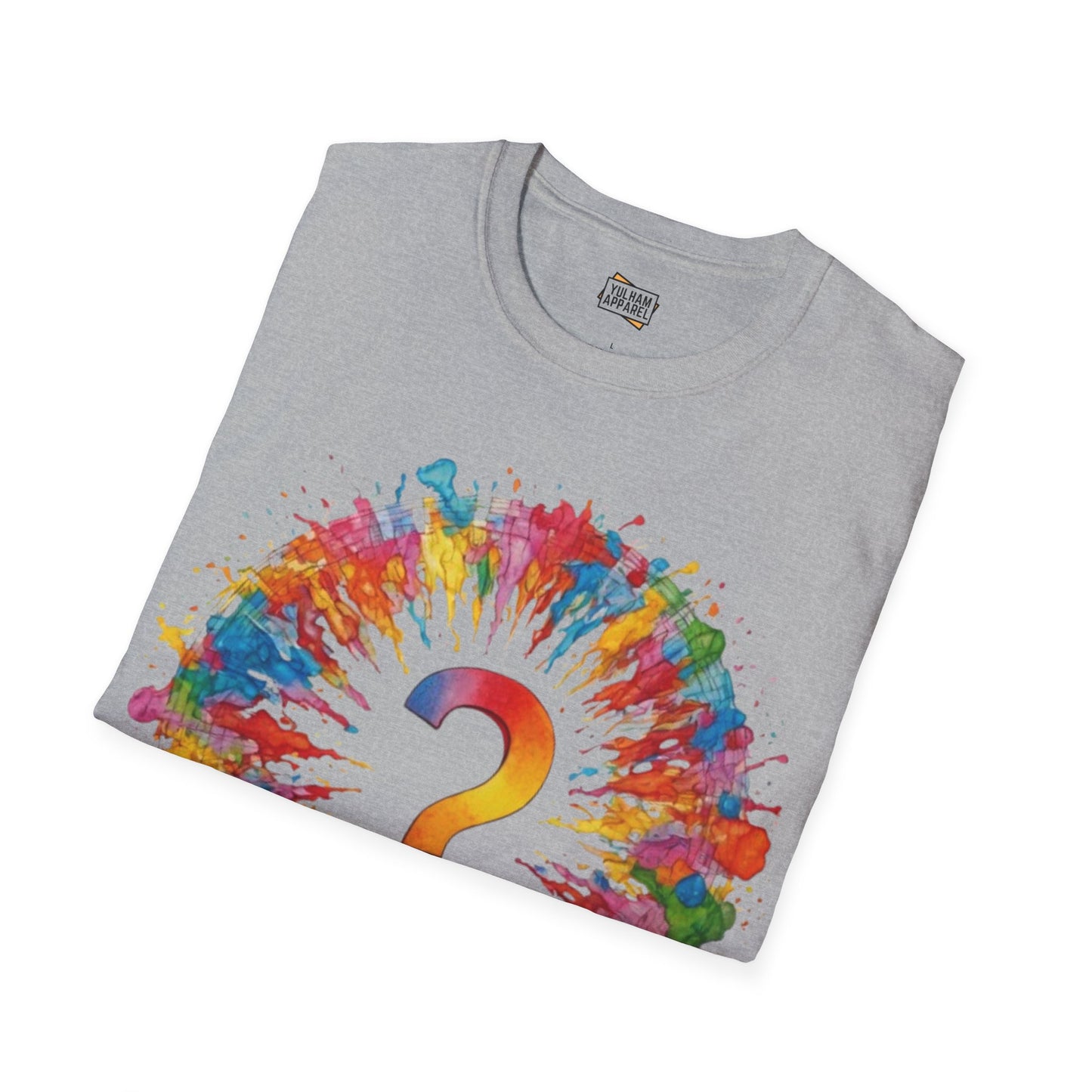 Colourful Messy Question Mark - Unisex T-Shirt